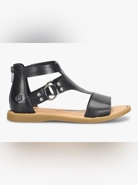 Born Black Indi Gladiator Sandals with Ring Detail Size 6